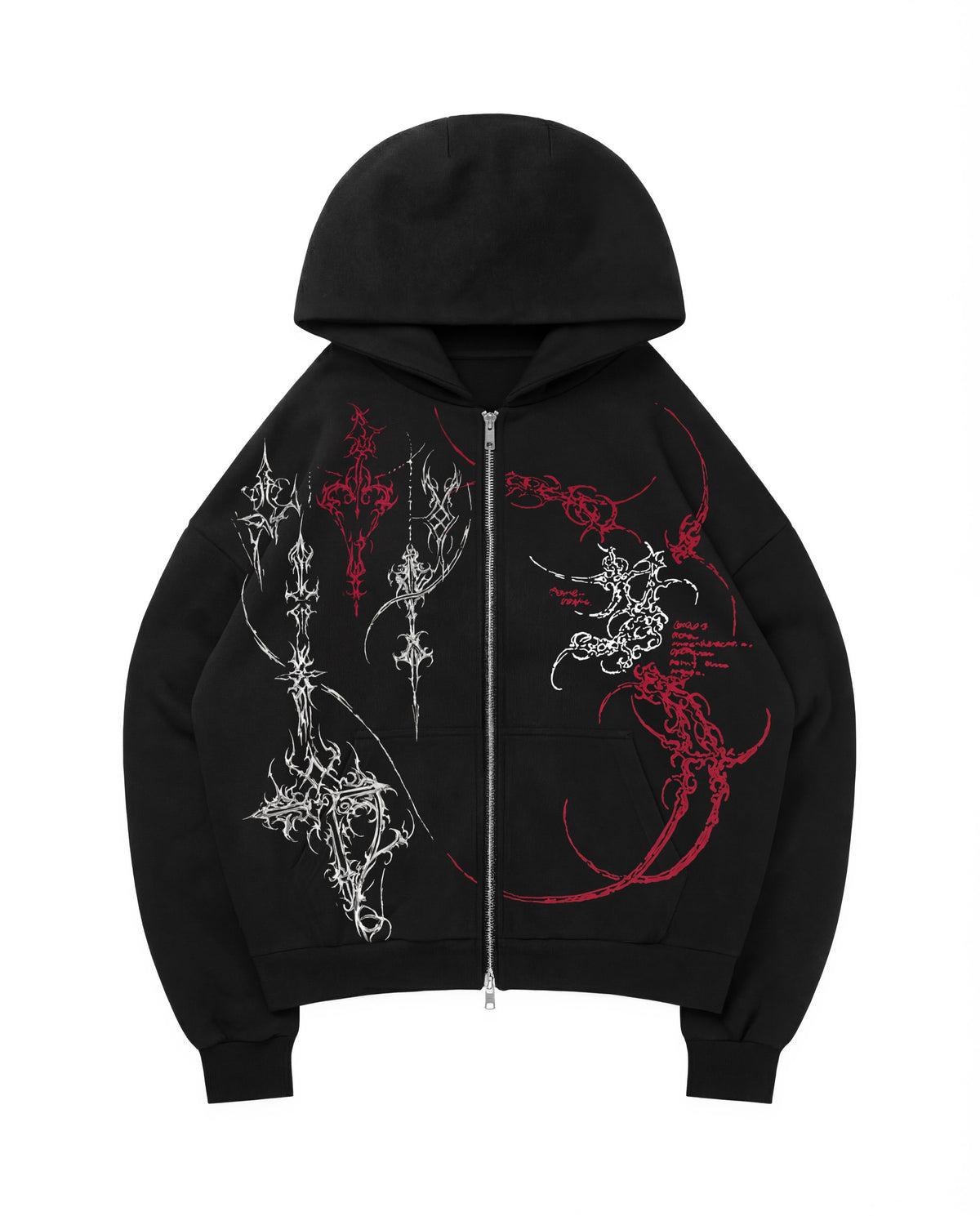 Blood Script Zip Hoodie