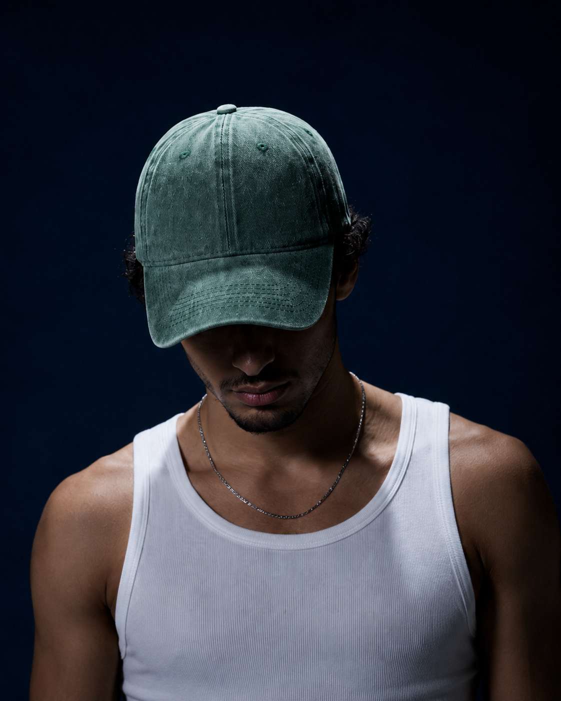 Acid-Washed Baseball Cap – Green