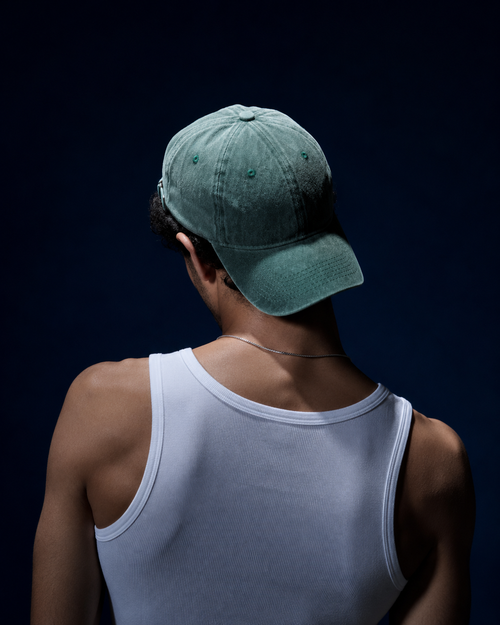 Acid-Washed Baseball Cap – Green