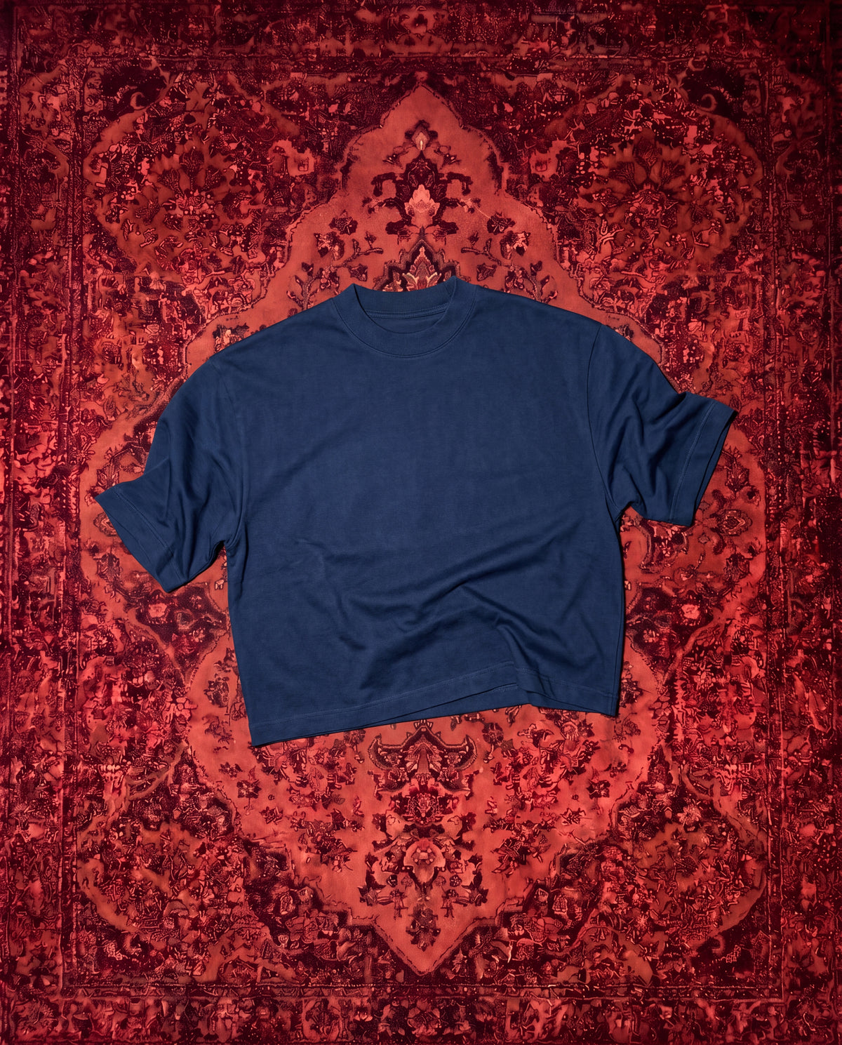Plain Navy Boxy Tee